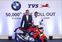TVS rolls out 100,000th BMW 310cc bike