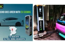 EV Cosmos launches EV charging station at Orchid hotel