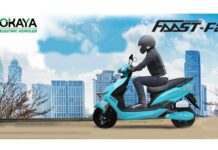 Okaya EV launches its e-scooter Faast F2F priced at INR 83,999