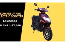 Komaki launches LY Pro electric scooter powered by dual battery