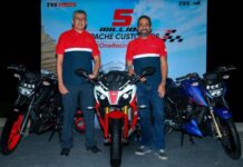 TVS Apache series celebrates its 5 Million Global Sales Milestone
