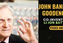John Bannister Goodenough, Nobel laureate and co-inventor of Li-ion batteries, passes away