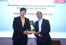 Eicher delivers first batch of Intercity 13.5m AC sleeper buses to Vijayanand Travels