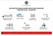 MG Motor India announces nationwide Service Camp
