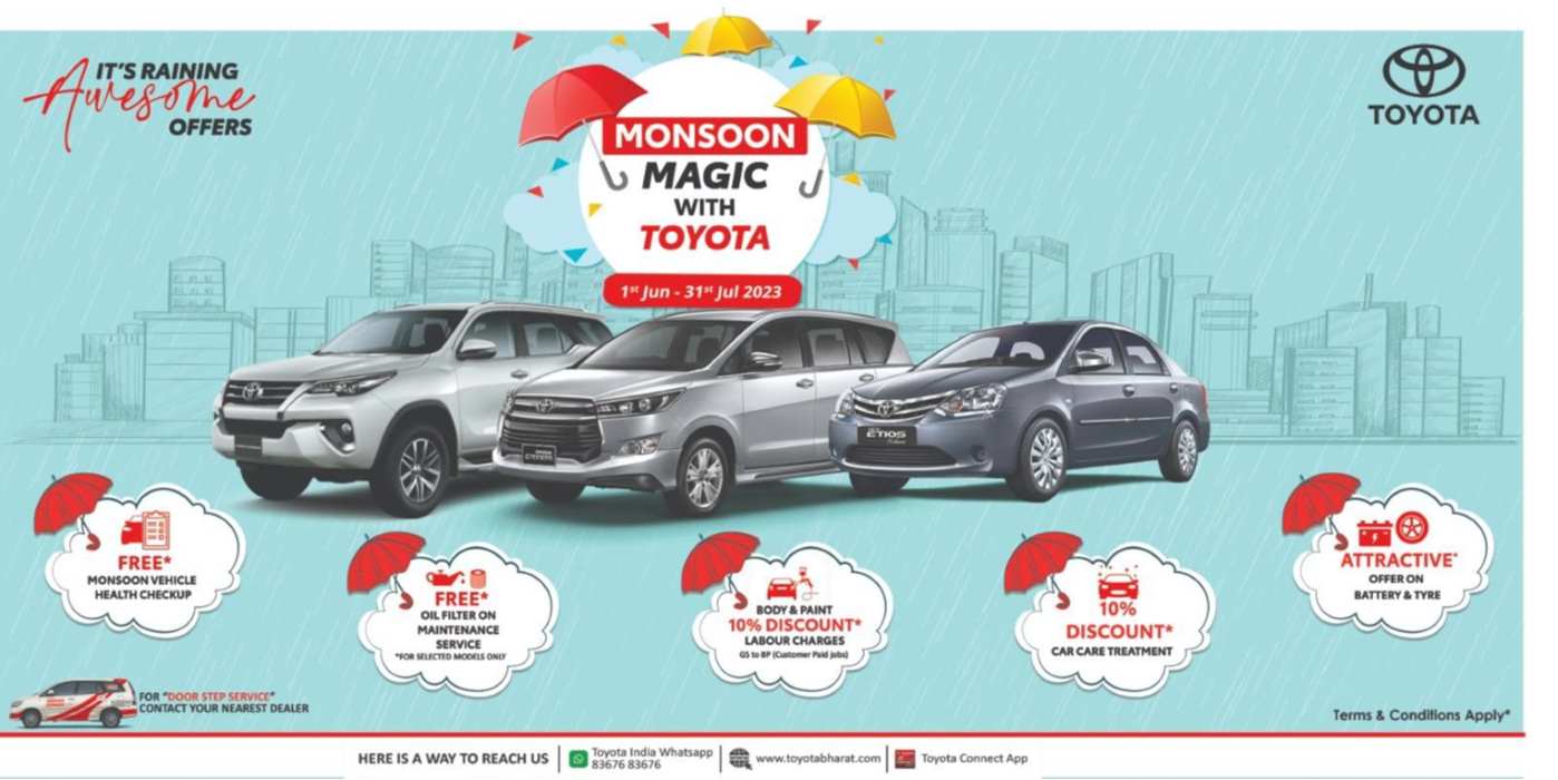 Toyota announces ‘Monsoon Magic” Campaign in the Western Region