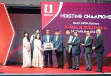 SANY India delivers 8 Units of SCC7500A to Sanghvi Movers Limited