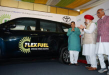 Nitin Gadkari unveils world’s 1st 100% ethanol powered Toyota Innova
