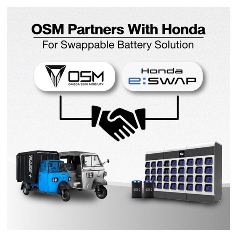 Omega Seiki Mobility Signs MoU with Honda Power Pack Energy for