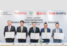 CP, True Leasing, SCG, Toyota, and CJPT sign MoU towards achieving Carbon Neutrality in Thailand