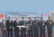 Eicher Trucks and Buses delivers 6 electric buses to Indian army