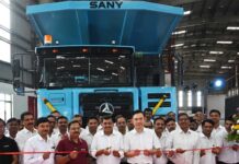 SANY launches first locally manufactured electric opencast mining truck SKT105E