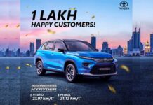 Toyota Kirloskar Motor crosses 1 lakh Urban Cruiser Hyryder units on Indian roads