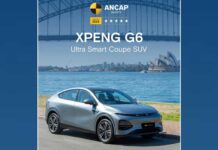 XPENG G6 achieves Five-Star ANCAP Safety Rating