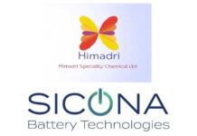 Himadri Speciality Chemical makes first tranche investment in Sicona Battery Technologies
