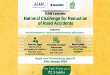 SIAM launches National Road Accident Reduction Challenge 2026 for college students