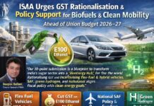 ISMA urges GST rationalisation for Biofuels ahead of Budget 2026–27