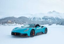 Maserati MCPURA Cielo ‘FROZEN MAGMA’ makes exclusive debut in St. Moritz