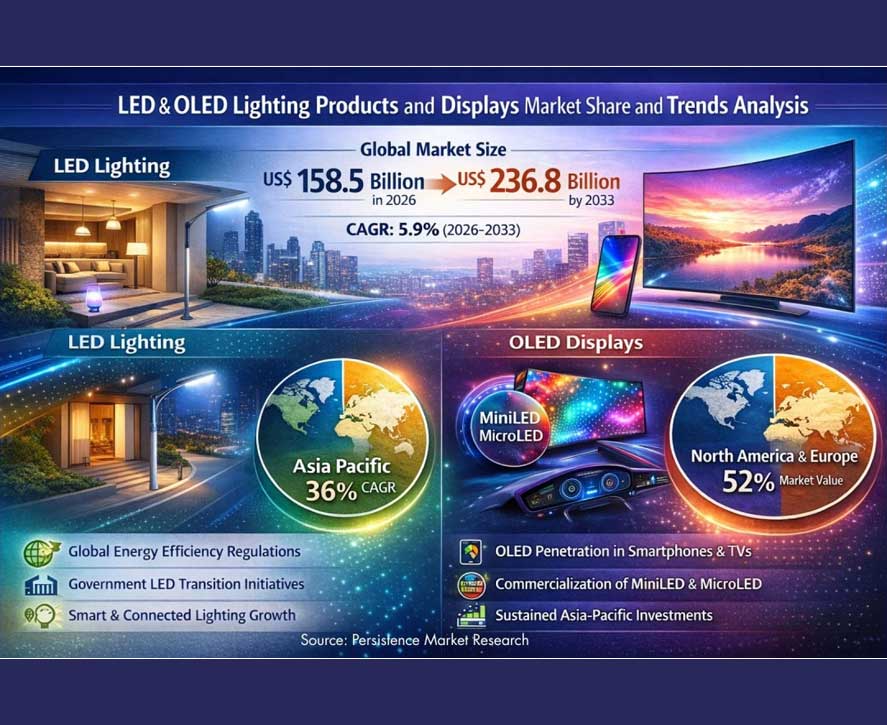 Led Innovations App Smart Technology drives Global LED & OLED market growth: Persistence ...