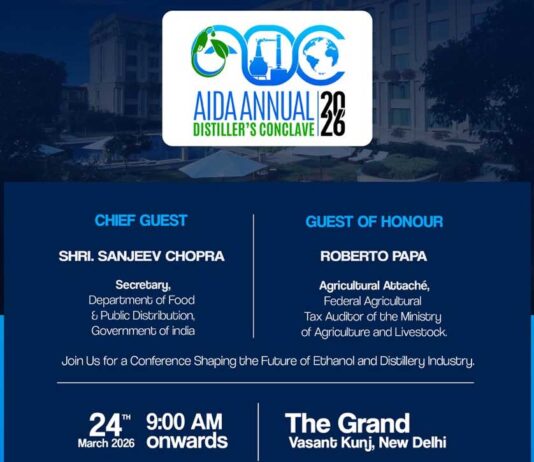AIDA to host Annual Distillers’ Conclave 2026 in New Delhi on March 24