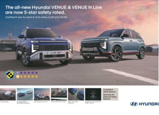 All-New Hyundai VENUE and VENUE N Line achieve 5-Star Safety Rating at Bharat NCAP