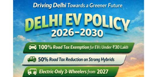 Delhi proposes road tax exemption for Electric Cars under ₹30 lakh in New EV Policy 2026-2030