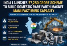 India launches ₹7,280 Crore Scheme to boost Domestic Rare Earth Magnet Manufacturing