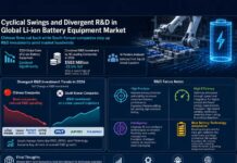 Cyclical swings and divergent R&D in global Li-ion battery equipment market
