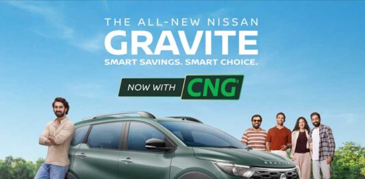 Nissan India introduces GRAVITE CNG with Segment-First Twin-Cylinder Technology