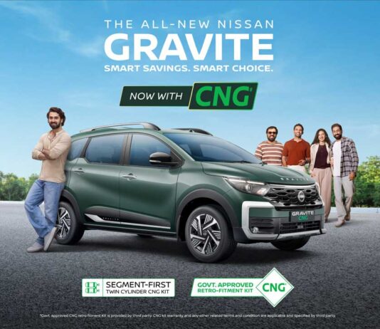 Nissan India introduces GRAVITE CNG with Segment-First Twin-Cylinder Technology