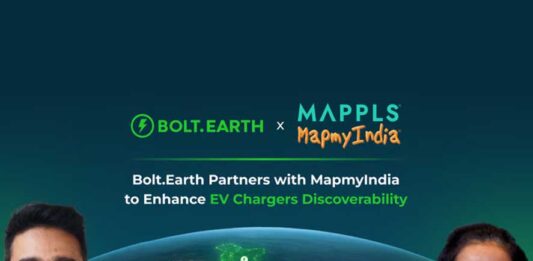 Bolt.Earth integrates charging network with MapmyIndia App