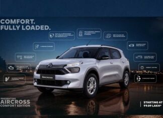 Citroën Aircross Comfort Edition launched in India at ₹9.09 lakh
