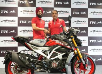 TVS Apache RTR 310 presented to India’s fastest man Gurindervir Singh