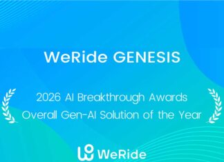 WeRide GENESIS wins ‘Generative AI Platform of the Year’ award