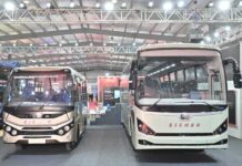 Eicher unveils intercity electric bus and 2050 E Maxi Cab for tourism at PRAWAAS 5.0
