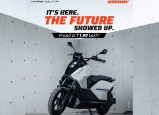 Keeway India enters Premium EV Segment with Hypevolt-R Electric Scooter