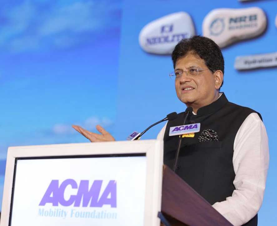 Piyush Goyal urges Indian auto component makers to go global