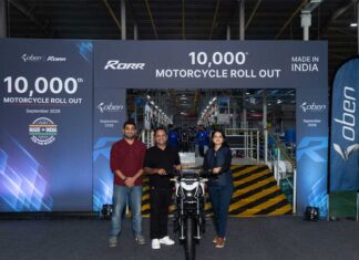 Oben Electric rolls out 10,000th Electric Motorcycle in India