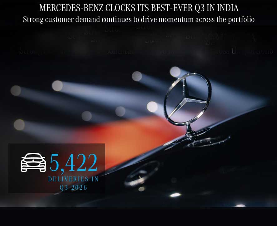 Mercedes-Benz India records best-ever Q3 and January-September sales in 2026